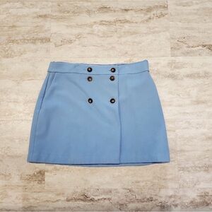 Boden light blue skirt with buttons